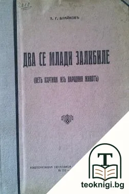 Два се млади залибиле. Петъ картини изъ народния животъ / Тодоръ Г. Влайковъ. Литературно и обществено дело 1865-1885-1935 — корица